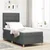 Vidaxl LED Box Spring Postelja Temno siva 80 x 200 cm blago