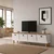 Hanah Home TV komoda Pura, 180 cm, hrast Sapphire / bela