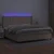 vidaXL Box spring postelja vzmetnico LED kapučino 200x200 cm um. usnje