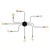 Opviq Zidna lampa E27 Max 40W, Crno-Bronzana
