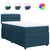 vidaXL Box spring postelja z vzmetnico modra 100x200 cm žamet