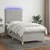 Vidaxl Box spring postelja z vzmetnico LED svetlo siva 90x190 cm blago