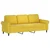 2-dijelni set sofa s jastucima žuti baršunasti