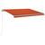 Tenda na ručno uvlačenje LED 350 x 250 cm narančasto-smeđa