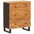 Kreveta 3 pcs Smeđa 60 x 33 x 75 cm Čvrsto drvo manga