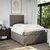 Vidaxl Box spring postelja z vzmetnico taupe 120x190 cm blago