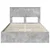 Krevet s od storage s uzglavljem Betonski sivi 135 x 190 cm
