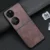Maska Leather za Huawei P50 pocket braon