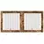 Vrata za pse s postoljem 2 pcs Dimljeni hrast 100 x 100 cm