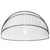 Okrugla bazenska kupola 376 x 188 cm PVC