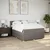 Vidaxl Box spring postelja z vzmetnico taupe 140x190 cm blago