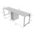 Hanah home Radni sto 240x74x60?cm Belo-Zlatni