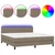 Vidaxl Box spring postelja z vzmetnico LED taupe 160x200 cm blago
