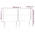 Vidaxl LED posteljno vzglavje temno sivo 183x16x118/128 cm blago