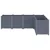 Vrtna sadilica plava siva 160 x 120 x 53 cm PP