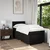 vidaXL Box spring postelja z vzmetnico črn 90x190 cm blago