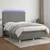 Vidaxl Box spring postelja z vzmetnico LED temno siva 140x190 cm blago