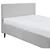MID.YOU OBLAZINJENA POSTELJA 140 cm x 200 cm , tekstil, leseni material svetlo siva