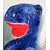 shumee Dinozaver Edi 60 cm - temno moder