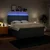 Vidaxl Box spring postelja z vzmetnico modra 180x200 cm blago