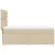 Vidaxl Box spring postelja z vzmetnico krem 80x200 cm blago