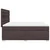Vidaxl Box spring postelja z vzmetnico temno rjava 180x200 cm blago