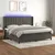 vidaXL Box spring postelja z vzmetnico LED temno siva 200x200 cm žamet