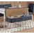 Hanah Home Set trpezarijski sto, 2 trpezarijske stolice i klupa Vina 1048 Belo-Tamnoplavi