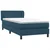 Vidaxl Box spring postelja z vzmetnico temno modra 80x220 cm žamet