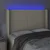 LED uzglavlje krem 147 x 16 x 118/128 cm od umjetne kože