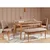 Hanah Home Trpezarijska klupa Vina Bank 110x85x46cm Bež