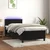Vidaxl Box spring postelja z vzmetnico LED črna 100x200 cm žamet