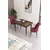 Hanah Home trpezarijski set Nil, sto i 2 stolice, ploča u dekoru drveta Baroque, bordo tkanina Babyface