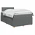 vidaXL Postelja boxspring z vzmetnico Temno siva 120 x 200 cm Blago