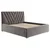 Boxxx OBLAZINJENA POSTELJA 160 cm x 200 cm , tekstil temno siva