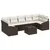 Set sofe s jastukom Smeđa i krem 55 x 55 x 37 cm poliratan