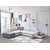 Atelier del Sofa Ugaona garnitura Loop 3 95x85x246cm Siva