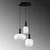Opviq Luster Asker-15202, 55x55x130cm, IP20, Belo-crni