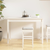 vidaXL Jedilna miza bela 110x55x75 cm trdna borovina