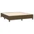 Vidaxl Box spring postelja z vzmetnico temno rjava 160x200 cm blago
