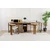 Nordure Radni sto 240x74x60?cm Bež-Crni