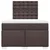 Vidaxl Box spring postelja z vzmetnico temno rjav 120x200 cm blago