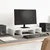 Stalak za monitor podesivi bijeli 60 x 24 x 10,5 cm drveni