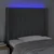 Vidaxl LED posteljno vzglavje temno sivo 83x16x118/128 cm blago
