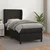 Vidaxl Box spring postelja z vzmetnico črna 90x190 cm umetno usnje