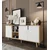 Hanah Home komoda Latina Modern 180, 180 cm, hrast Sapphire / bela