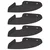 Lebdeća polica s policom s pohranom 4 pcs Crna 15 x 15 x 2 cm