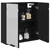 Ogledalo ormar Crni hrast 64 x 20 x 67 cm Konstruirano drvo