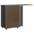 vidaXL Rolling Cabinet z mizo MOSS Black Solid Wood Pine
