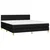 Vidaxl Box spring postelja z vzmetnico črna 160x200 cm blago